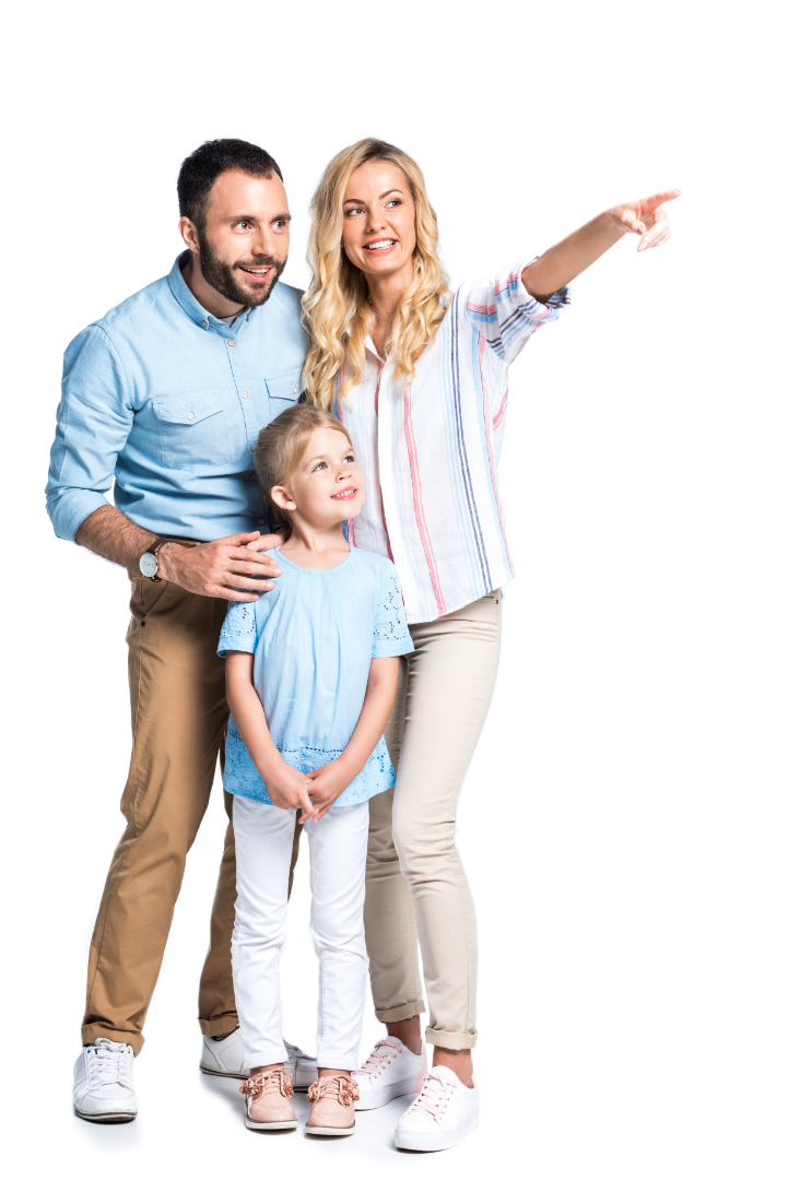 happy family with mother showing on something isol 2022 12 16 21 31 15 utc